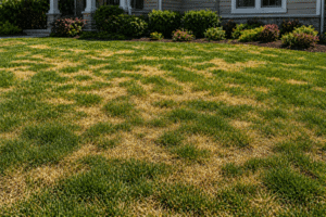Over fertilized lawn